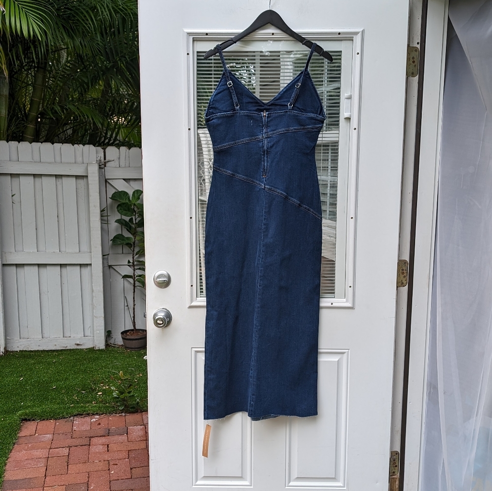 Reformation Jeans Denim Blue Midi Dress - Picture 3 of 10